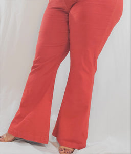 Orange Wide Leg Pants